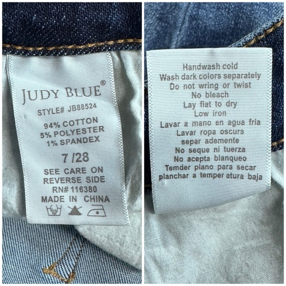 Judy Blue Frankie Two Tone Panel Flare Jeans [5100] - Picture 12 of 12